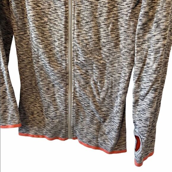 Grey&Orange Stretch Zip Up Athletic Sweater S - Picture 3 of 7